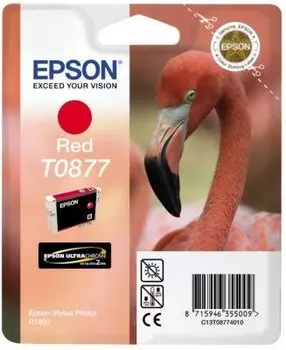 Картридж с красными чернилами Epson T0877 (C13T08774010)