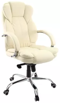 Кресло руководителя Гелеос Монарх, кремовое