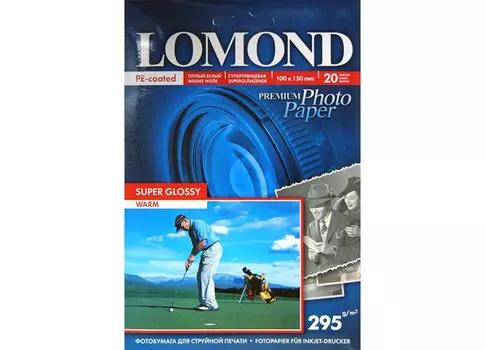 Lomond для струйной печати, A6, 295 г/м2, 500 листов, односторонняя, микропористая (1108104)