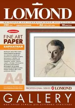 Lomond Velour Bright Natural White Archive Fine Art Gallery, А4, 290 г/м2, 10 листов