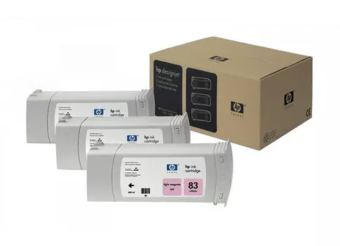 Набор картриджей HP DesignJet 83 outdoor Dye Light Magenta 3x680 мл (C5077A)