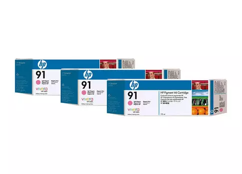 Набор картриджей HP DesignJet 91 Light Magenta 3x775 мл (C9487A)