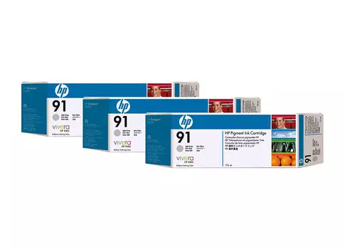 Набор картриджей HP DesignJet HP 91 Light Gray 3x775 мл (C9482A)