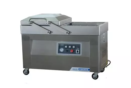 Напольная 2-x камерная вакуум-упаковочная машина HL DZ-610/2SA (нерж.)