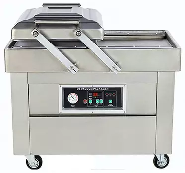 Напольная двухкамерная вакуум-упаковочная машина DZ-400/2SB SS (нерж.)