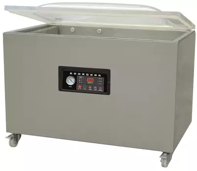 Напольная однокамерная вакуум-упаковочная машина DZQ-1100/2L (нерж., газ)