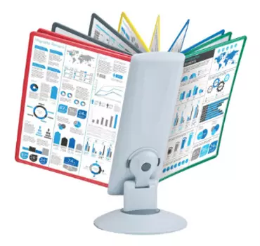 Настольная система Office вращающаяся (A4, серая)