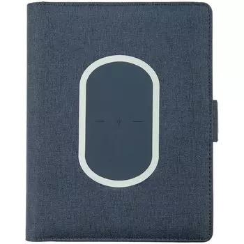 Органайзер Midstream с блокнотом и аккумулятором, синий