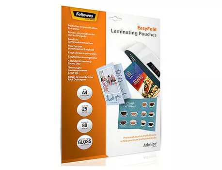 Пакетная пленка для ламинирования Admire EasyFold A4, глянцевая, 80 мкм, 25 шт