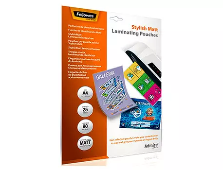 Пакетная пленка для ламинирования Admire Stylish Matt A4, матовая, 80 мкм, 25 шт