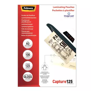 Пакетная пленка для ламинирования A3, 303 x 426 мм, Глянцевая, 125 мкм, 100 шт