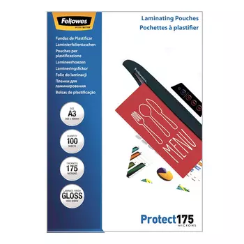Пакетная пленка для ламинирования A3, 303 x 426 мм, Глянцевая, 175 мкм, 100 шт