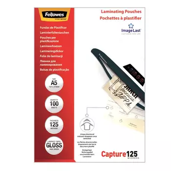 Пакетная пленка для ламинирования A5, 154 x 216 мм, Глянцевая, 125 мкм, 100 шт