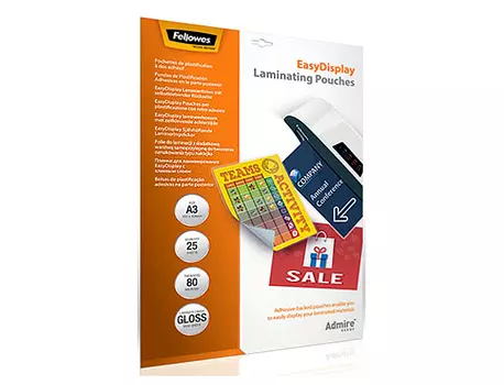 Пакетная пленка для ламинирования Admire EasyDisplay A3, глянцевая, 80 мкм, 25 шт