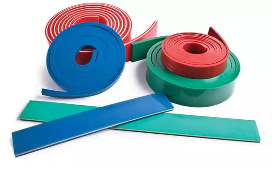 Ракельное полотно SX-A, зелёное, 75Sh, 9x50 мм