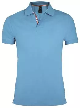 Рубашка поло мужская PATRIOT 200, голубая, размер S