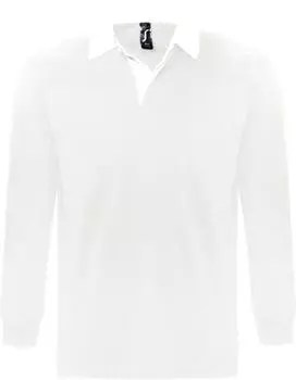 Рубашка поло мужская с длинным рукавом PACK 280 белая, размер XXL