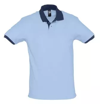 Рубашка поло Prince 190 голубая с темно-синим, размер M