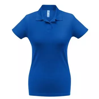 Рубашка поло женская ID.001 ярко-синяя, размер L