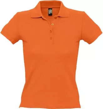 Рубашка поло женская PEOPLE 210 оранжевая, размер S