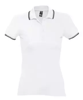 Рубашка поло женская Practice women 270 белая с темно-синим, размер L