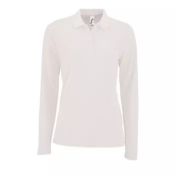 Рубашка поло женская с длинным рукавом PERFECT LSL WOMEN белая, размер S