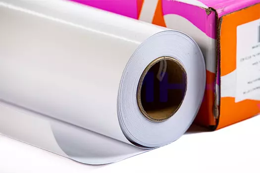 Рулонная пленка для печати_80 мк белая глянцевая, 1.37x50 м