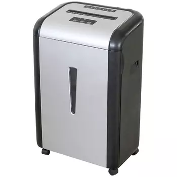 Шредер (уничтожитель)_B6HC (0.8x2 мм) черные бока/контур, серебро верх/дверца