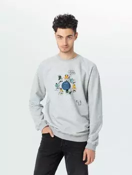 Свитшот «Где Плутон?», серый меланж, размер XL