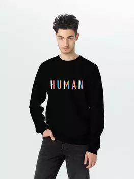 Свитшот Human, черный, размер S