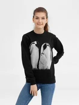 Свитшот Like a Penguin, черный, размер XXL