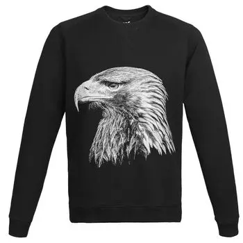 Свитшот мужской Like an Eagle, черный, размер M