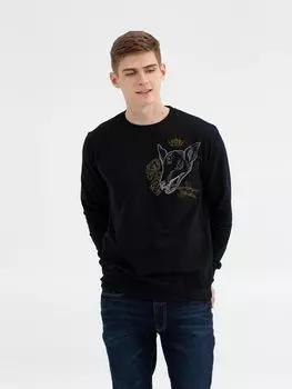 Толстовка «Источник. Волк», черная, размер XXL