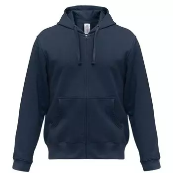 Толстовка мужская Hooded Full Zip темно-синяя, размер XXL