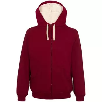 Толстовка на молнии Kulonga Sherpa, бордовая, размер M