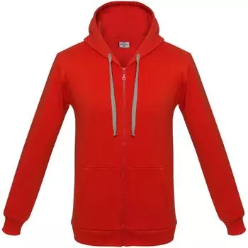 Толстовка на молнии с капюшоном Unit Siverga Heavy красная, размер 3XL