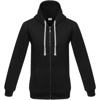 Толстовка на молнии с капюшоном Unit Siverga Heavy черная, размер M