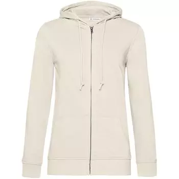 Толстовка на молнии с капюшоном женская BNC Organic, молочно-белая, размер M
