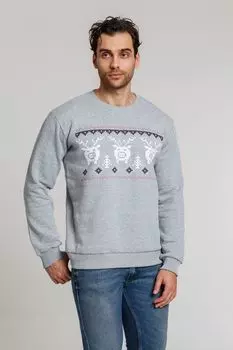 Толстовка «Пигсель», серый меланж, размер S