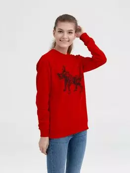 Толстовка «Собака Каляка», красная, размер L