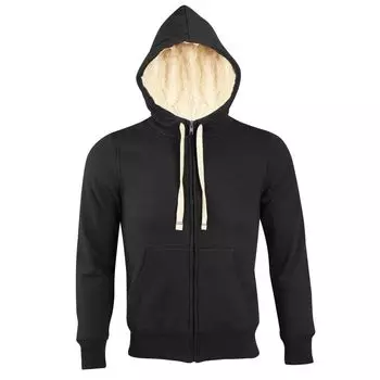 Толстовка унисекс на молнии SHERPA черная, размер XS