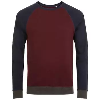 Толстовка унисекс SANDRO бордовый/темно-синий, размер XS