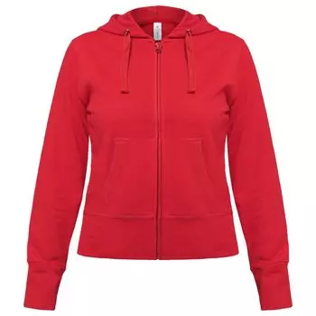 Толстовка женская Hooded Full Zip красная, размер XS