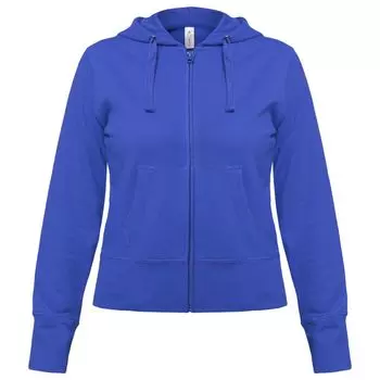 Толстовка женская Hooded Full Zip ярко-синяя, размер S