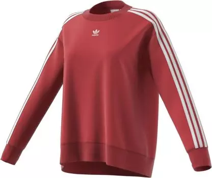 Толстовка женская Trefoil Crew, красная, размер XL