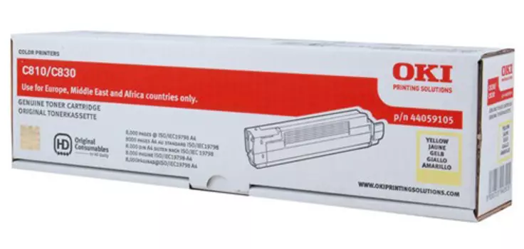 Тонер-картридж TONER-Y-C810-8K-NEU (44059105 / 44059117)