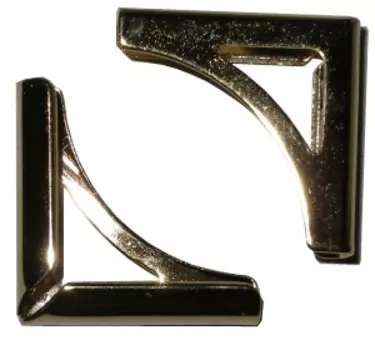 Уголок 15 мм Square Quarter Moon cut out, 2.5 мм (золото)