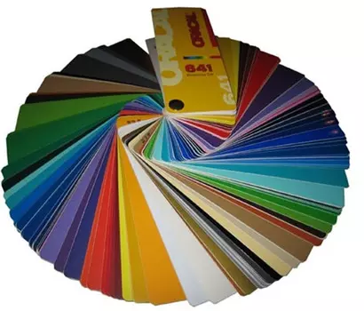 Веер с палитрой Oracal 641 (образцы материала)