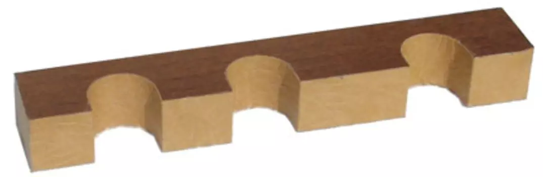 Верхний ложемент с отделкой кожей на 3 ствола