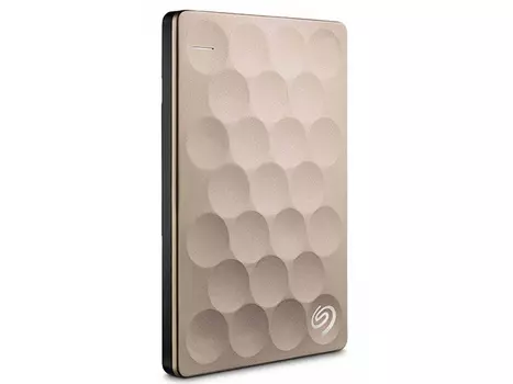 Внешний жесткий диск Seagate Backup Plus Ultra Slim 1 ТБ (STEH1000201), золотистый